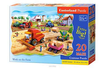 CASTOR PUZZLE 20 MAXI WORK ON THE FARM 2436