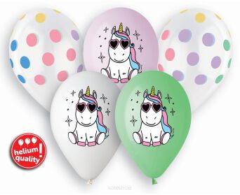 BALONY PREMIUM WESOŁY JEDNOROŻEC 13" (5) 1485