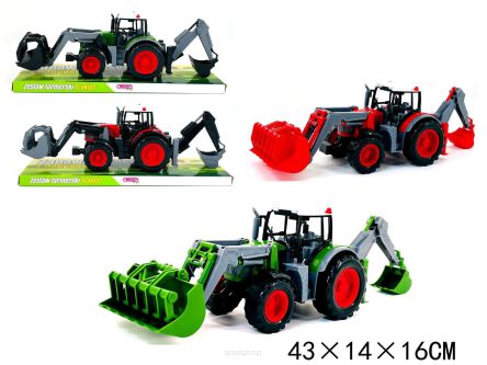TRAKTOR Z TUREM DWIE ŁYŻKI 43X16 CM 4046
