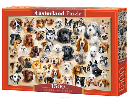 CASTOR PUZZLE 1500 COLLAGE WITH DOGS 1943