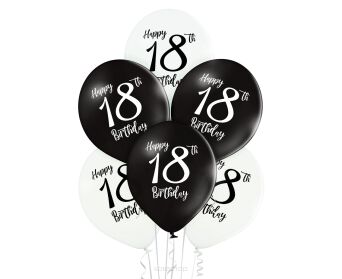 BALONY BIRTHDAY "18" 6 SZT [10] 3747 NN