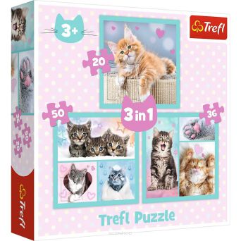 TREFL PUZZLE 3W1 SŁODKIE ZWIERZAKI 8620 NN