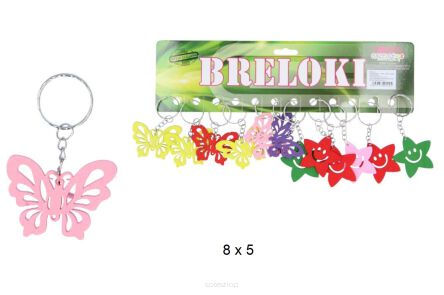 BRELOK MOTYL GWIAZDKA 8X5 CM (12) 1205