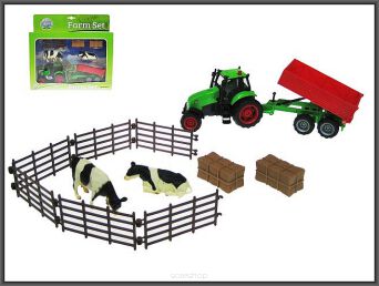 TRAKTOR Z PRZYCZEPĄ ŚW. DŹW. +AKCERORIA 36X22 6763