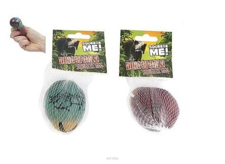 PIŁKA JAJO Z DINOZAUREM MIĘKKA 6 CM (12) 6096 NN