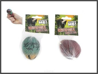 PIŁKA JAJO Z DINOZAUREM MIĘKKA 6 CM (12) 6096 NN
