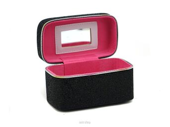 KUFEREK "S" Z ZAMKIEM I LUST. CZARNY 19X12 CM 2618