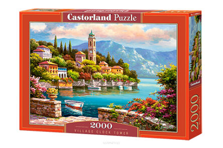 CASTOR PUZZLE 2000 VILLAGE CLOCK TOWER 0696