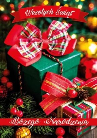 KARTKA BN WESOŁYCH ŚWIĄT PREZENTY 1634 NN