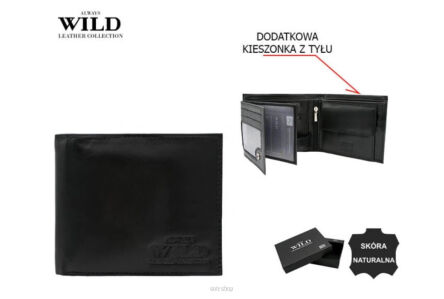 PORTFEL MĘSKI SKÓRA N992-P-GCL BLACK 7622 NN