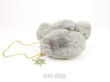 TOREBKA PLUSZOWY MIŚ Z ŁAŃCUSZKIEM SZARY  - 2