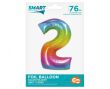 BALON FOLIOWY SMART CYFRA 2 TĘCZOWA 76 CM [5] 5403 - 2