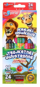 KREDKI TRÓJKĄT DWUSTR 12/24 KOL INSPIRIA [12] 3927