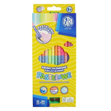 KREDKI OŁ TRÓJKĄT 12/24 PASTELOWE ASTRA [12] NN