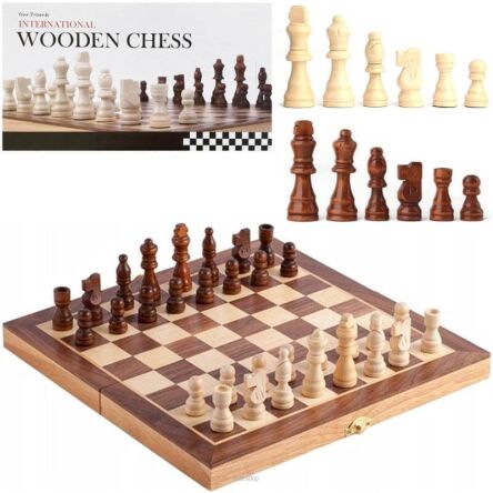 GRA SZACHY DREWNIANE 30X16 CM 7915
