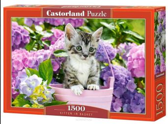 CASTOR PUZZLE 1500 KITTEN IN BASKET 2001