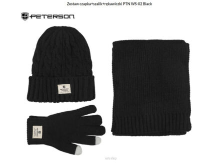 ZESTAW CZAPKA+SZALIK+RĘKAW PTN WS-02 BLAC 1945 NN