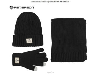 ZESTAW CZAPKA+SZALIK+RĘKAW PTN WS-02 BLAC 1945 NN