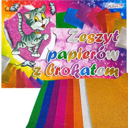 ZESZYT PAPIERÓW Z BROKATEM B4 1972 ALIGA NN