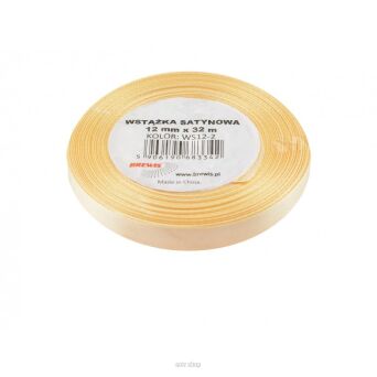 WSTĄŻKA SATYNOWA 12MM/32M ECRU 3342