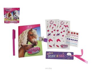 PAMIĘTNIK KONIE + NAKLEJKI 23X23 CM 0454