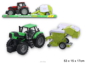 TRAKTOR Z MASZYNĄ ROLNICZĄ 53X15 CM 7247