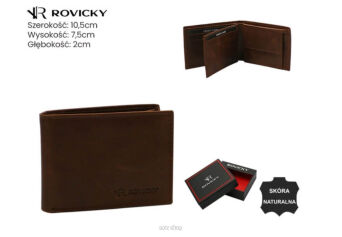 PORTFEL MĘSKI SKÓRA R-M04-LWC COGNAC 0833 NN