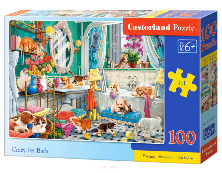 CASTOR PUZZLE 100 CRAZY PET BATH 1251