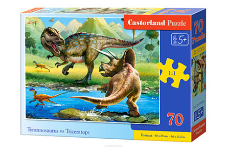 CASTOR PUZZLE 70 TYRANNOSAURUS VS TRICERATOPS 0084