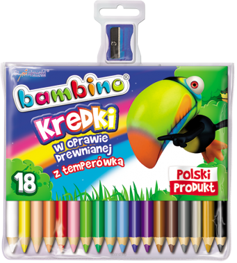 KREDKI OŁ GRUBE 18 KOL+TEMPER BAMBINO 0348 NN