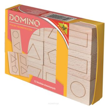 DOMINO DREWNIANE FIGURY GEOMETRYCZNE 12 EL 2292