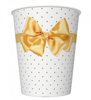 KUBECZKI PAPIER KOKARDA KROPKI 250ML (8) 6573