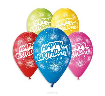 BALONY PREMIUM HAPPY BIRHDAY 5 SZT [10] 1748