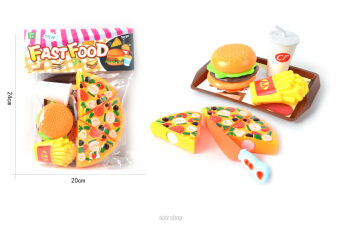 ZESTAW DO KROJENIA FAST FOOD + TACA 20X24 CM 3186