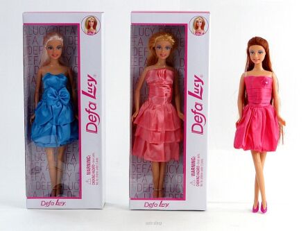 LALKA DEFA W SUKNI  KOKTAJLOWEJ 32X12 CM 7929