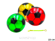 PIŁKA GUMOWA WZÓR NOŻNA ZE SPRĘŻYNĄ 23 CM 5317 - 2
