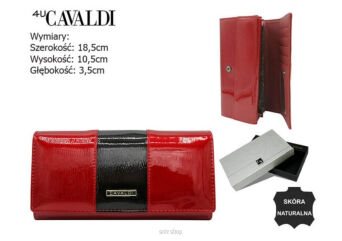 PORTFEL DAMSKI SKÓRA H22-3-SH9 RED 6130 NN