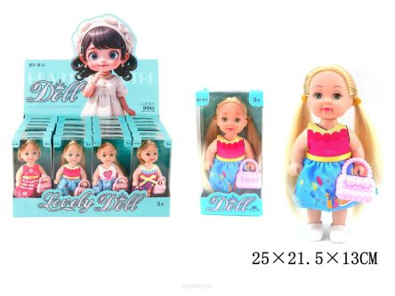 LALKA W SUKIENCE Z KUCYKAMI 13X6 CM (24) 1242