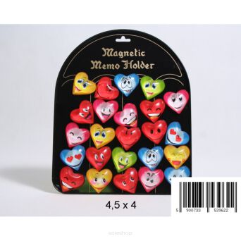 MAGNESY SERCE UŚMIECH 4,5 CM BLISTER 24 SZT 9622
