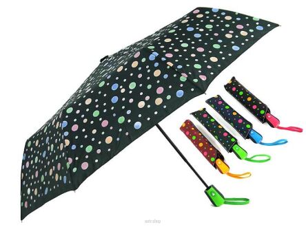 PARASOL SKŁADANY AUTOMAT KROPKI ZMIENIA KOL 9660