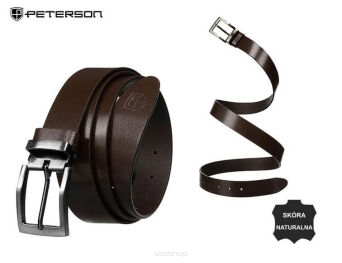 PASEK MĘSKI SKÓRA PTN LTP-TEX-115 BROWN 9654 NN