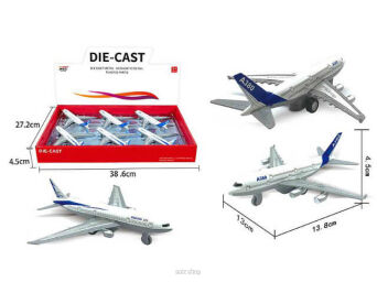 SAMOLOT PASAŻERSKI METAL 14 CM (6) 5719