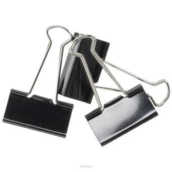 KLIPSY DO PAPIERU 32 MM CZARNE OPAK. 12 SZT 5011