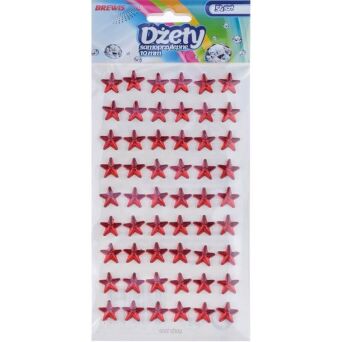 DŻETY GWIAZDKI CZERWONE 54 SZT 4615