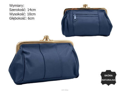 PORTMONETKA SKÓRZANA K09 D. BLUE 3889 NN