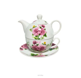 CZAJNICZEK 400 ML + FILIŻANKA RÓŻA 250 ML 4552