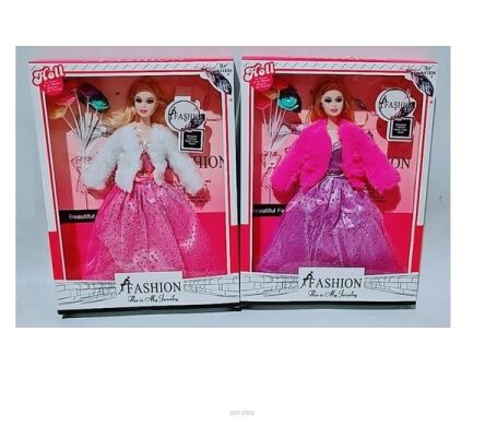 LALKA KSIĘŻNICZKA W SUKIENCE I FUTERKU 24X32 2448