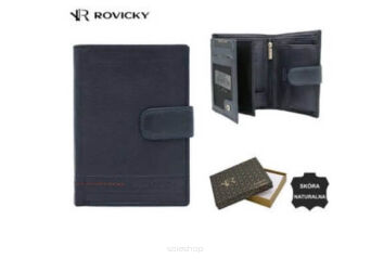 PORTFEL MĘSKI SKÓRA R-4NL-GAT NAVY+RED 8939 NN
