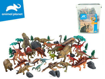 DINOZAURY 45 SZT W WIADERKU 23X20X24 CM 4589 NN