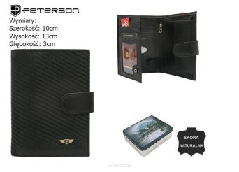 PORTFEL MĘSKI SKÓRA PTN 333Z-CA BLACK 6600 NN